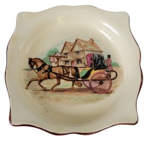 1940's ROYAL WINTON GRIMWADES HORSE & CARRIAGE PIN TRINKET DISH